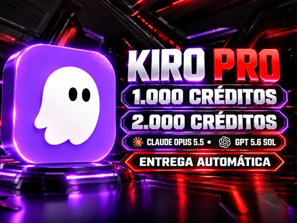 KIRO PRO/PRO+ | 1.000 ou 2.000 Créditos | Claude Opus 5.5 + GPT 5.6 SOL |  Claude Code [PRIVADA]