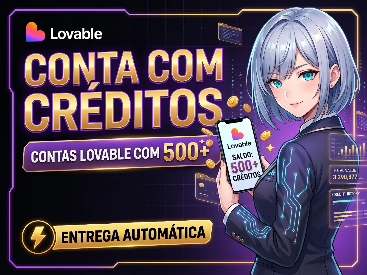 Conta Lovable com créditos — escolha o saldo