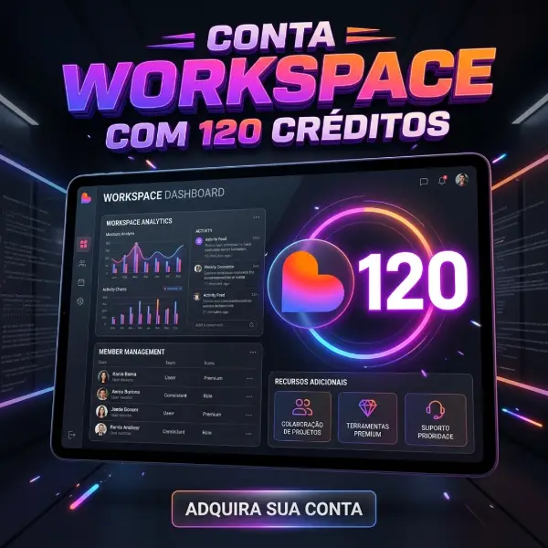 Conta Com Workspace 120 Creditos