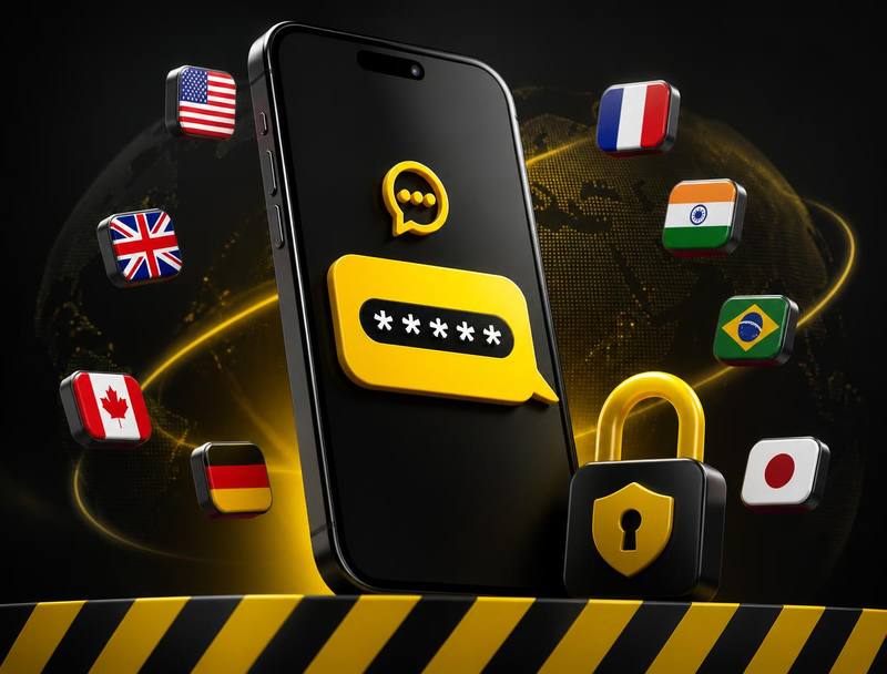 Número virtual para receber SMS de verificação em mais de 100 países