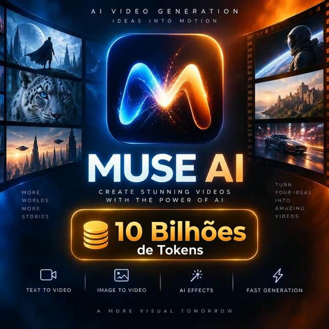 Conta Muse AI — 10 Bilhões de Tokens