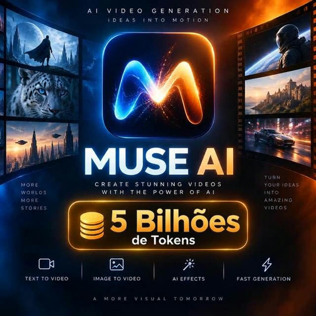 Conta Muse AI — 5 Bilhões de Tokens