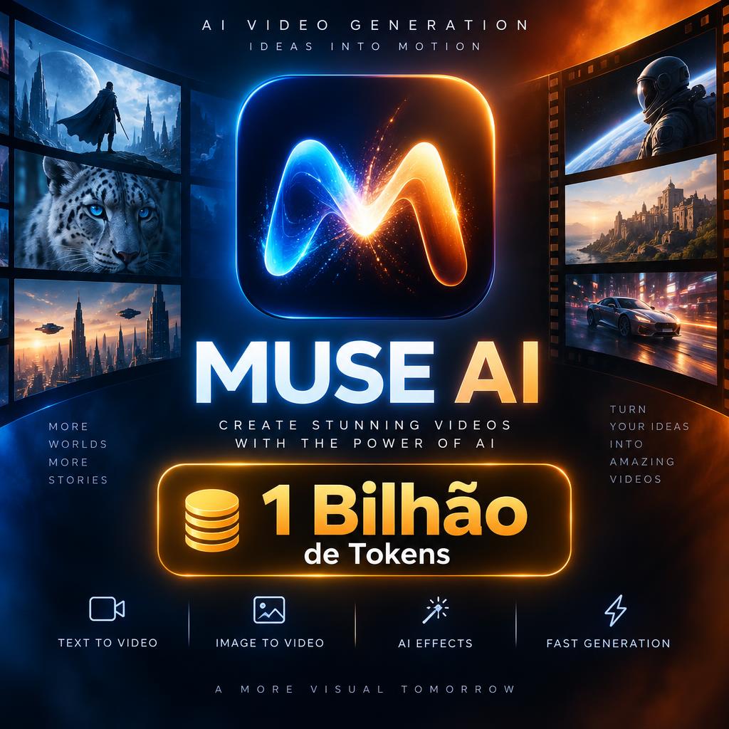 Muse AI — Conta Pronta com 1 Bilhão de Tokens